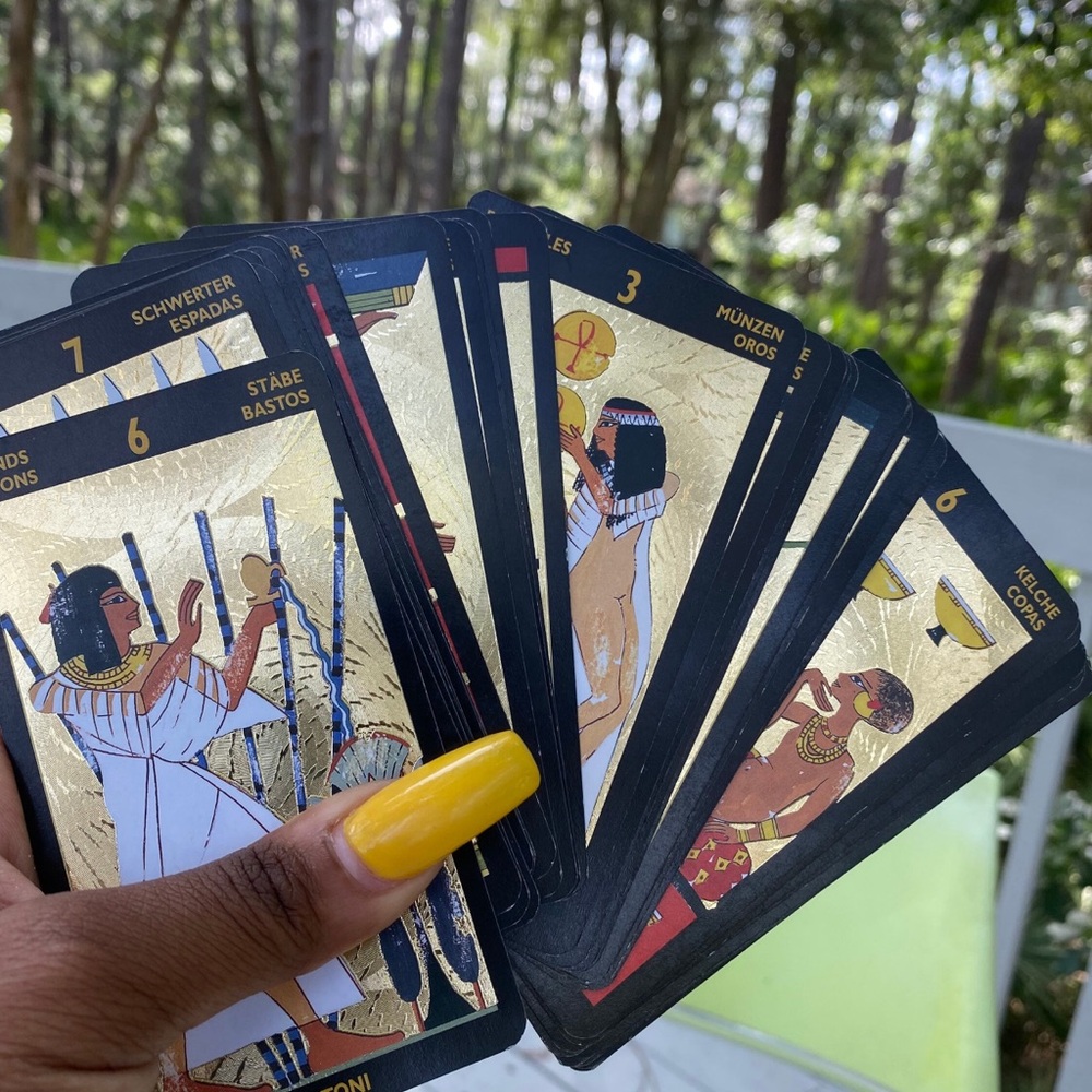 Ancient Egyptian Tarot Card Deck - Black and Gold